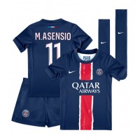 Echipament fotbal Paris Saint-Germain Marco Asensio #11 Tricou Acasa 2024-25 pentru copii maneca scurta (+ Pantaloni scurti)